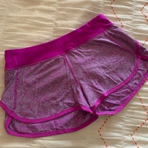 Ivivva Purple + Grey Patterned Speedy Shorts